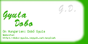 gyula dobo business card