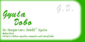 gyula dobo business card